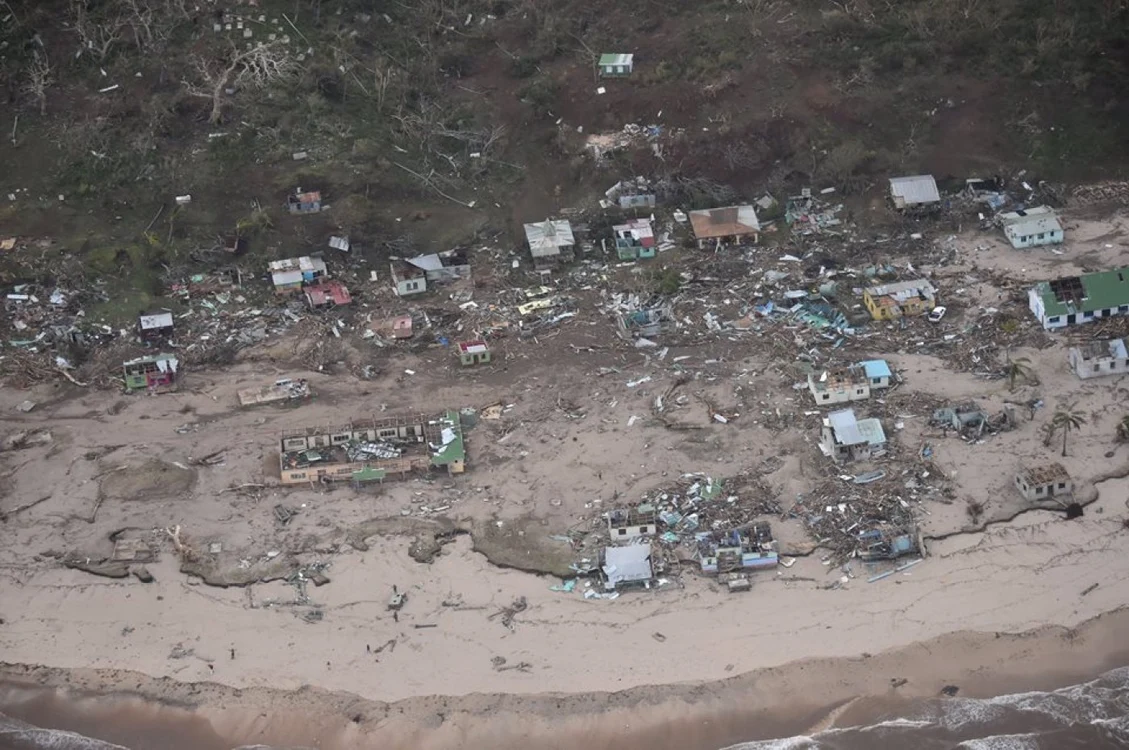 Tavua, în nordul Fiji, după ciclonul Winston FOTO Guvernul Fiji