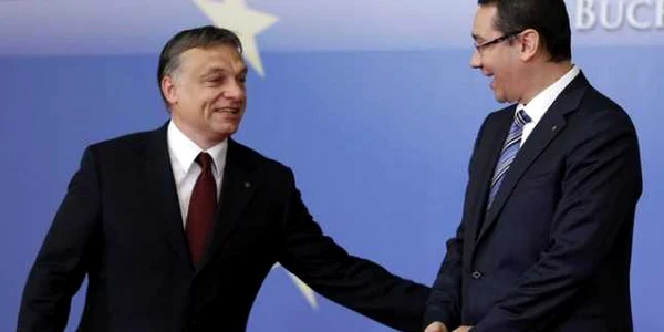 Premierul ungar Viktor Orban şi omologul său român, Victor Ponta