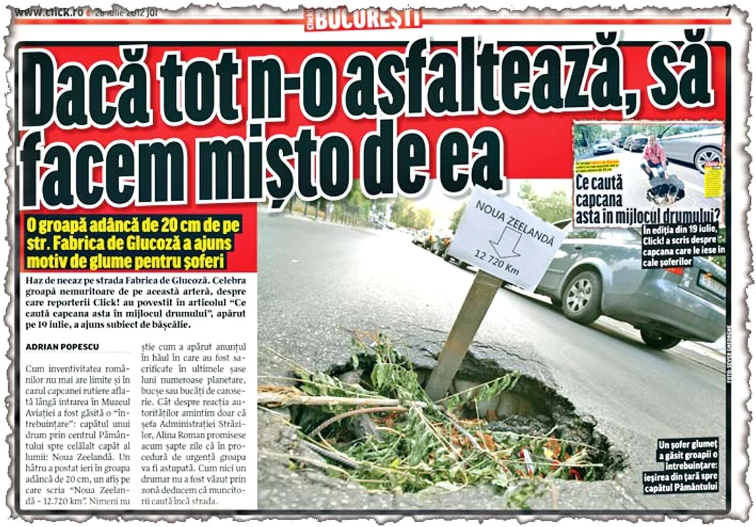 În articolul publicat atunci,  am sesizat autorităţile  cu privire la groapă