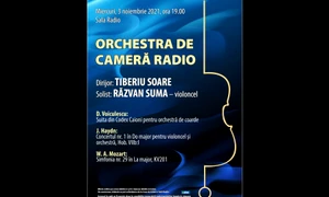 Dirijorul Tiberiu Soare și violoncelistul Răzvan Suma vor fi aplaudați pe scena Sălii Radio jpeg