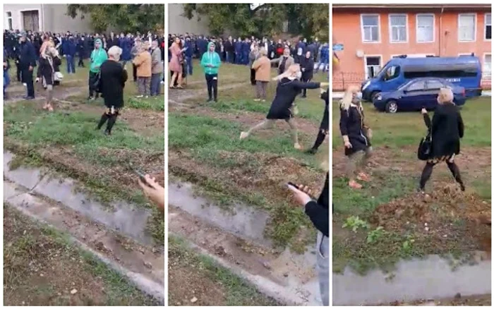 Scandal în fața unei secții de votareFoto: Observatornews.ro