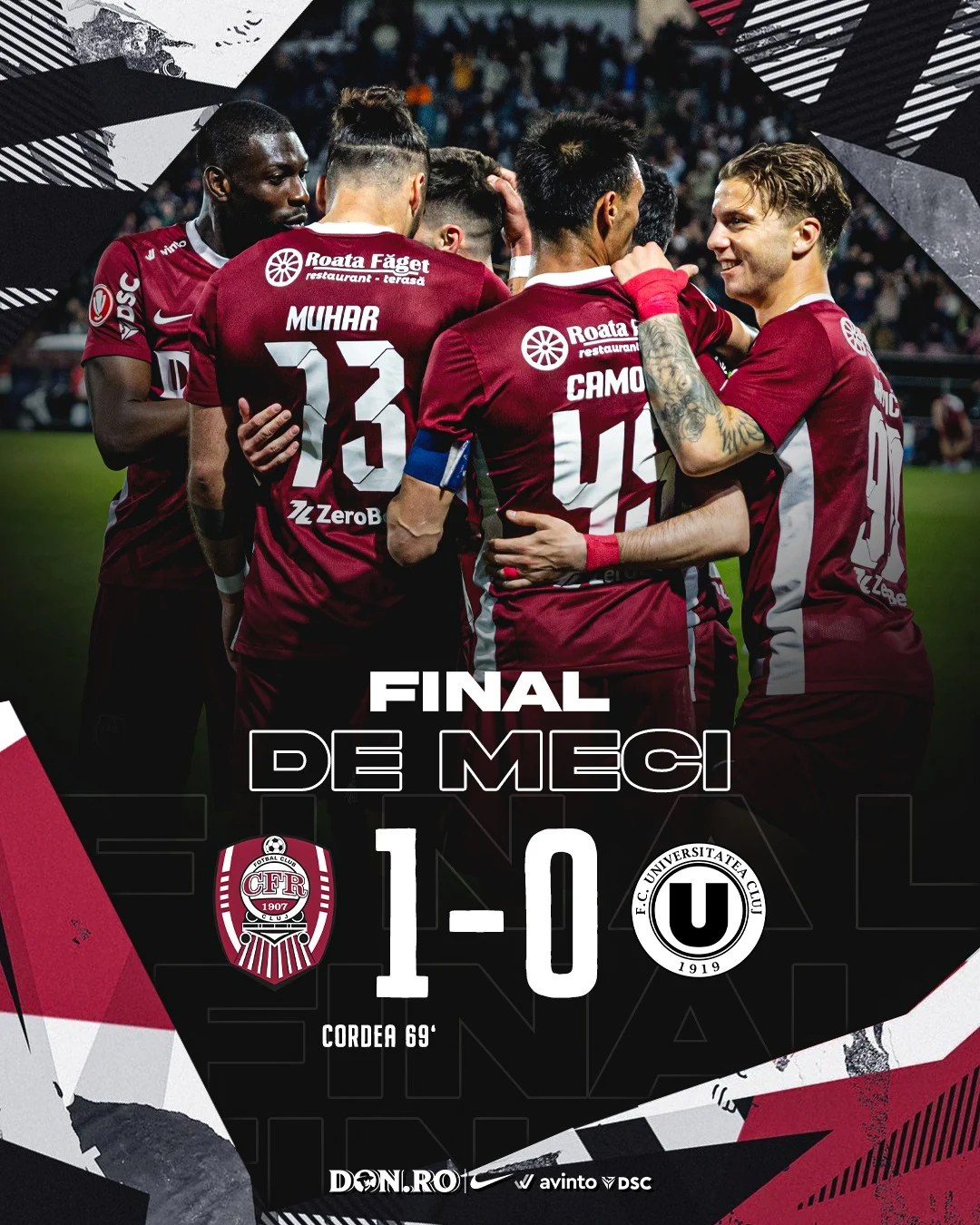 Derby-ul Clujului complică lupta la titlu. U pierde din turație, CFR își reaprinde speranțele