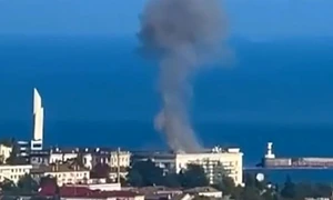 Forțele ucrainene au lovit sediul Flotei Mării Negre din Sevastopol 22 septembrie 2023 FOTO Profimedia (3) jpg