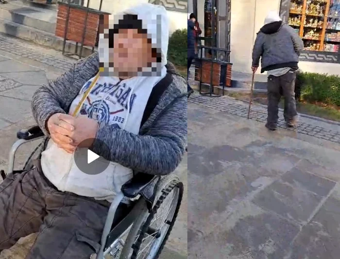 Cerşetor din Iaşi SURSĂ FOTO Poliţia Locală Iaşi