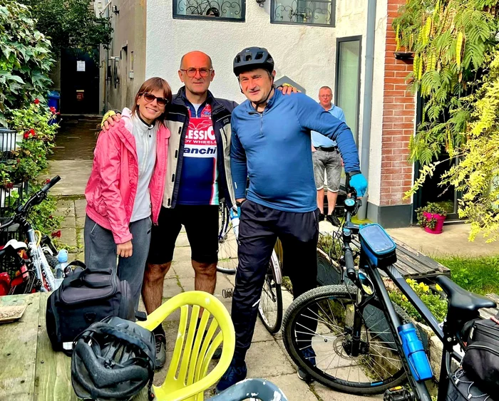 Sârbii care au pedalat la Timișoara FOTO Alexandar Rajkovici