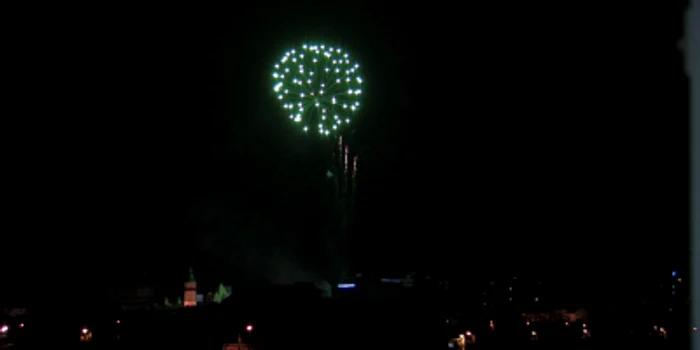 Spectacolul cu focuri de artificii a durat, duminică seară, aproape zee minute