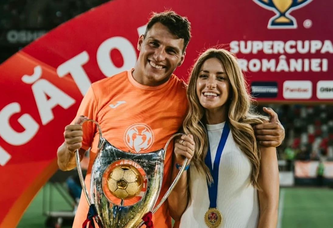 Risto Radunovic, alături de soția Stefana 
