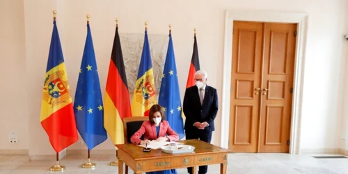 Maia Sandu si Frank-Walter Steinmeier