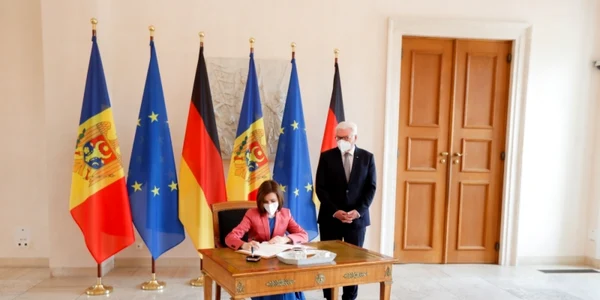 Maia Sandu si Frank-Walter Steinmeier