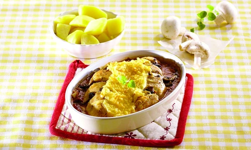 gratin din piept de pui cu ciuperci jpeg