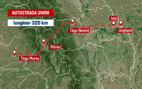 Autostrada Unirii va străbate țara de la est la vest și va costa 8,9 miliarde de euro