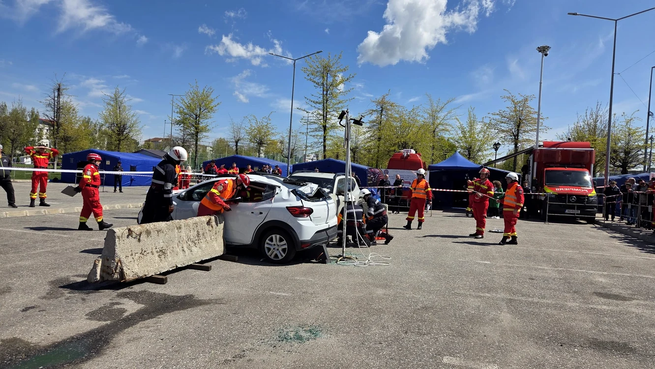 Accidentele au fost simulate în cele mai mici amănunte FOTO: ISU Olt