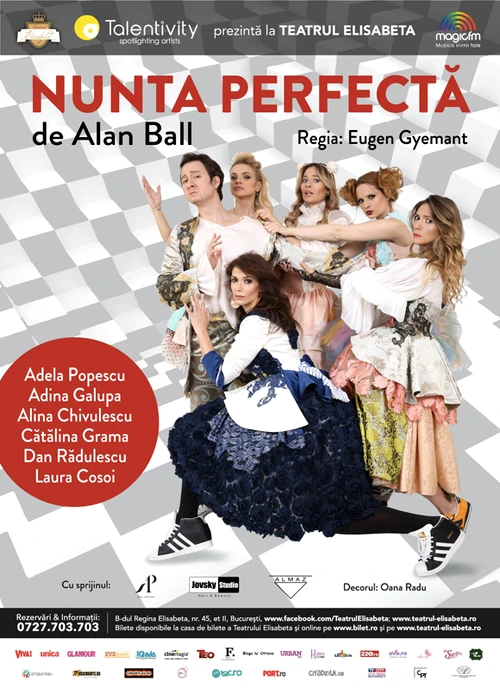Adela Popescu joacă în „Nuntă perfectă”, alături de Alina Chivulescu, Laura Cosoi, Adina Galupa, Jojo și Dan Rădulescu