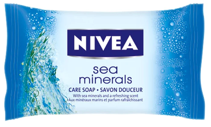 Săpunul Minerale  Marine de la Nivea are  un parfum revigorant.  Pret: 1,94