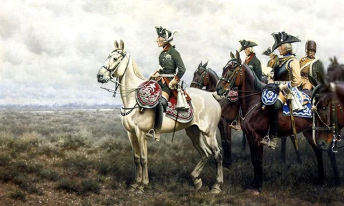 Frederic cel Mare pe câmpul de luptă. Pictură de Hugo Ungewitter (© Wikimedia Commons)