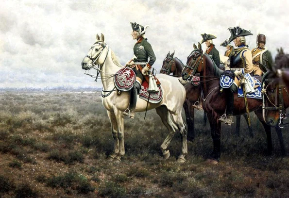 Frederic cel Mare pe câmpul de luptă. Pictură de Hugo Ungewitter (© Wikimedia Commons)