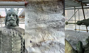 Restaurarea statuii lui Ștefan cel Mare de la Iași (© Facebook / Mihai Chirica)