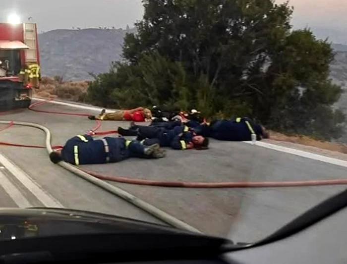 pompieri asfalt grecia incendii jpg