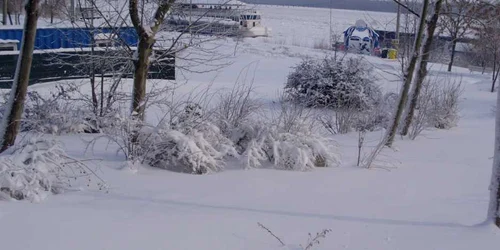 Brăila este deja sub zăpadă