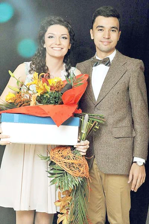 Valentina, alături de Bursucu, fostul coregraf de la „Dansez”, care a întreţinut atmosfera la petrecere (Fotografii: Arhivă personală)