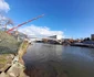 Construcția Pasarelei Gelu din Timișoara FOTO Ștefan Both