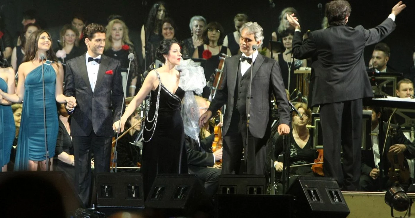 Tenorul Andrea Bocelli, în concert la Bucureşti FOTO Marian Iliescu