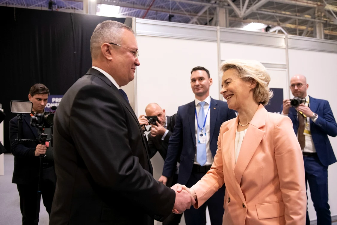 Președintele PNL Nicolae Ciucă cu președinta Comisiei Europene, Ursula von der Leyen Foto: Facebook