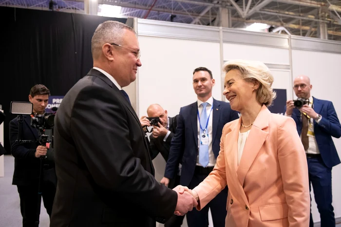 Președintele PNL Nicolae Ciucă cu președinta Comisiei Europene, Ursula von der Leyen Foto: Facebook