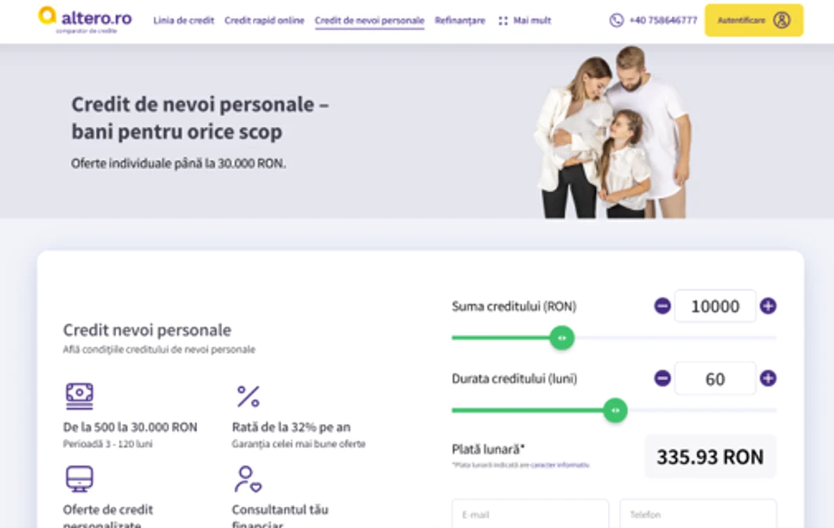 Clienții Altero pot solicita de la credite de nevoi personale