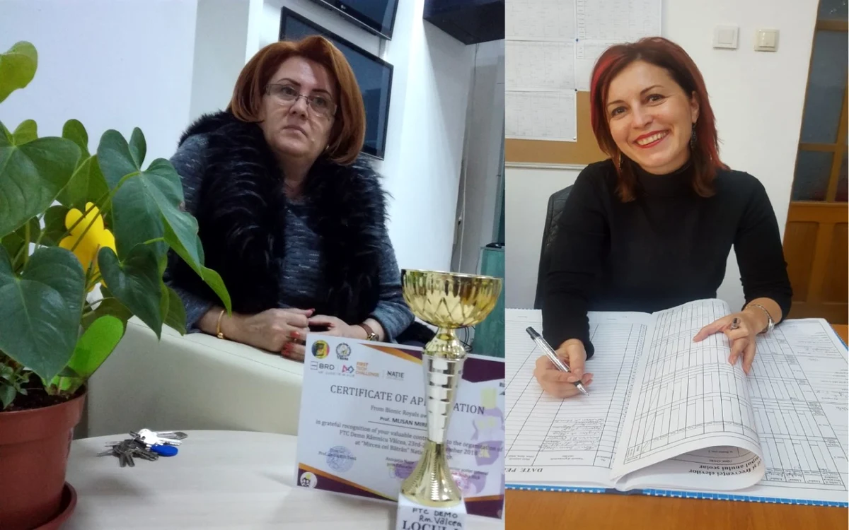 Prof Mirela Mlisan - director adjunct şi prof Irina Muntean  de la Colegiul Naţional Mircea cel Bătrân din Râmnicu Vâlcea Foto Adevărul- credit DMS
