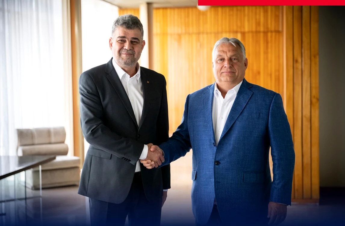 Marcel Ciolacu și Viktor Orban, după prânzul împreună FOTO Guvernul României