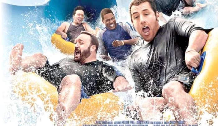 Miercuri va fi difuzat filmul “Oameni mari şi fără minte” cu Kevin James, Rob Schneider, Chris Rock şi Adam Sandler (de la stânga de la dreapta) în rolurile principale