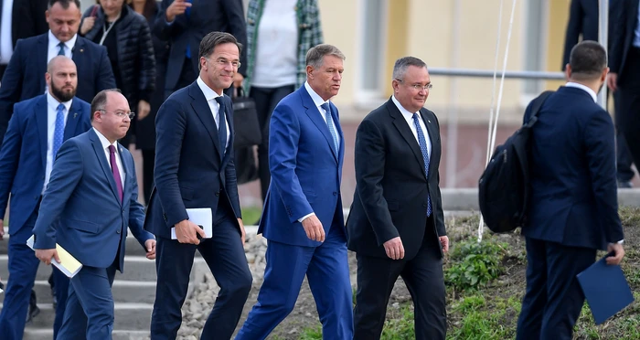 Premierul Olandei în timpul ultimei vizite efectuate în România FOTO Arhivă 