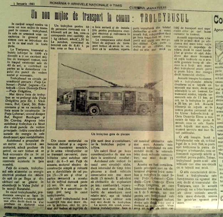 Ziarele despre firobuzul din Timişoara FOTO Colecţia Vlad Capotescu