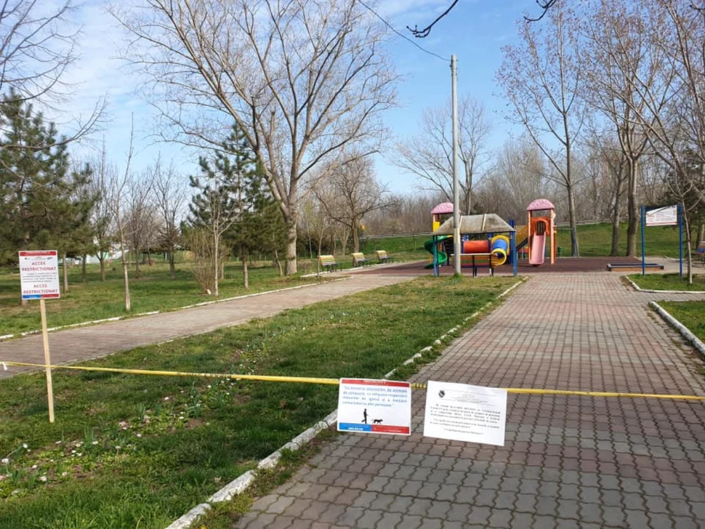 Parcurile au fost închise la Slobozia FOTO Facebook/Municipiul Slobozia