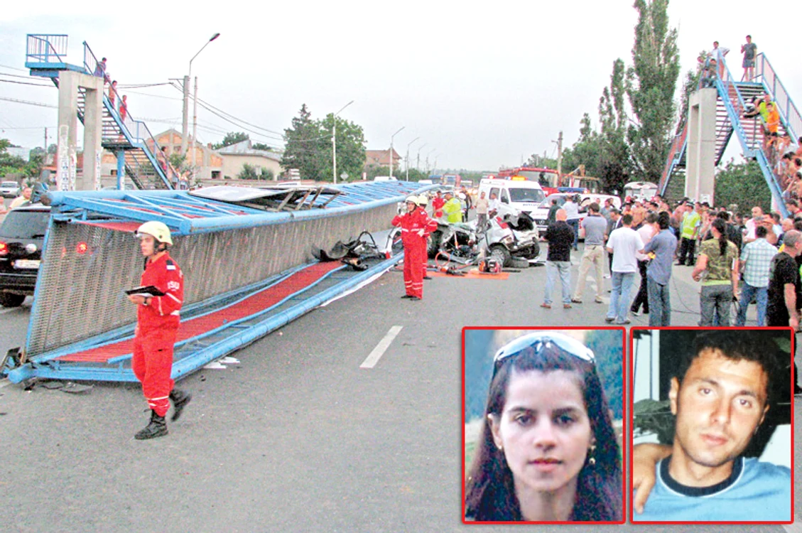 
    Monica Ursică (28 ani) şi  Ionuţ Ilie (26 ani) au fost ucişi  de pasarela de la Tâncăbeşti  
