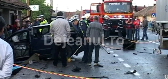 Localitatea Iclod a fost martora unui grav accident luni, 12 mai FOTO: dejeanul.ro