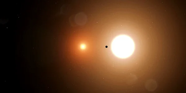Sistemul TOI 1338 b Foto via NASA's Goddard Space Flight Center/Chris Smith