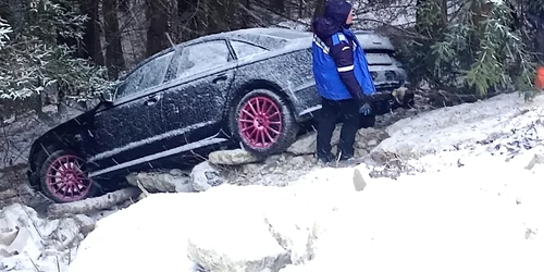 masina în rapa foto Jandarmeria Română jpg
