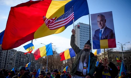 Protest pro Georgescu, foto X jpg
