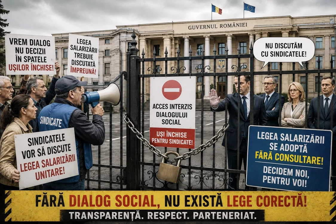 Sindicatele atacă noua lege a salarizării înainte de publicare. Foto Sanitas