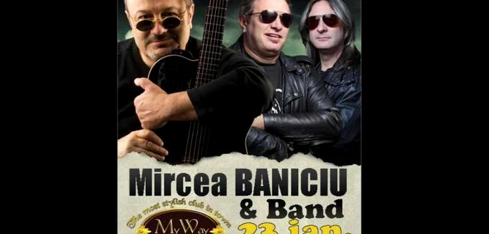 Afişul concertului susţinut miercuri seara de Mircea Baniciu FOTO: organizatorii evenimentului