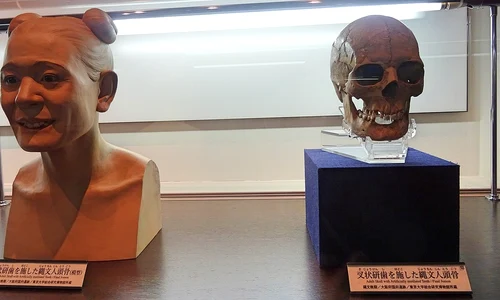 Reconstrucția chipului unei femei aparținând populației Jomon (© Flickr / inazakira)