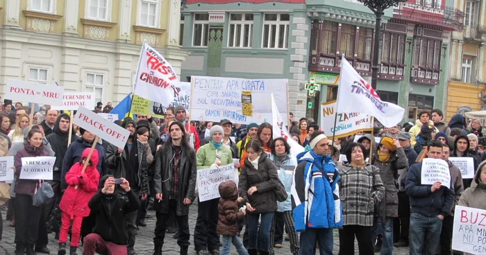 Protestul timişorenilor a avut loc în Piaţa Unirii