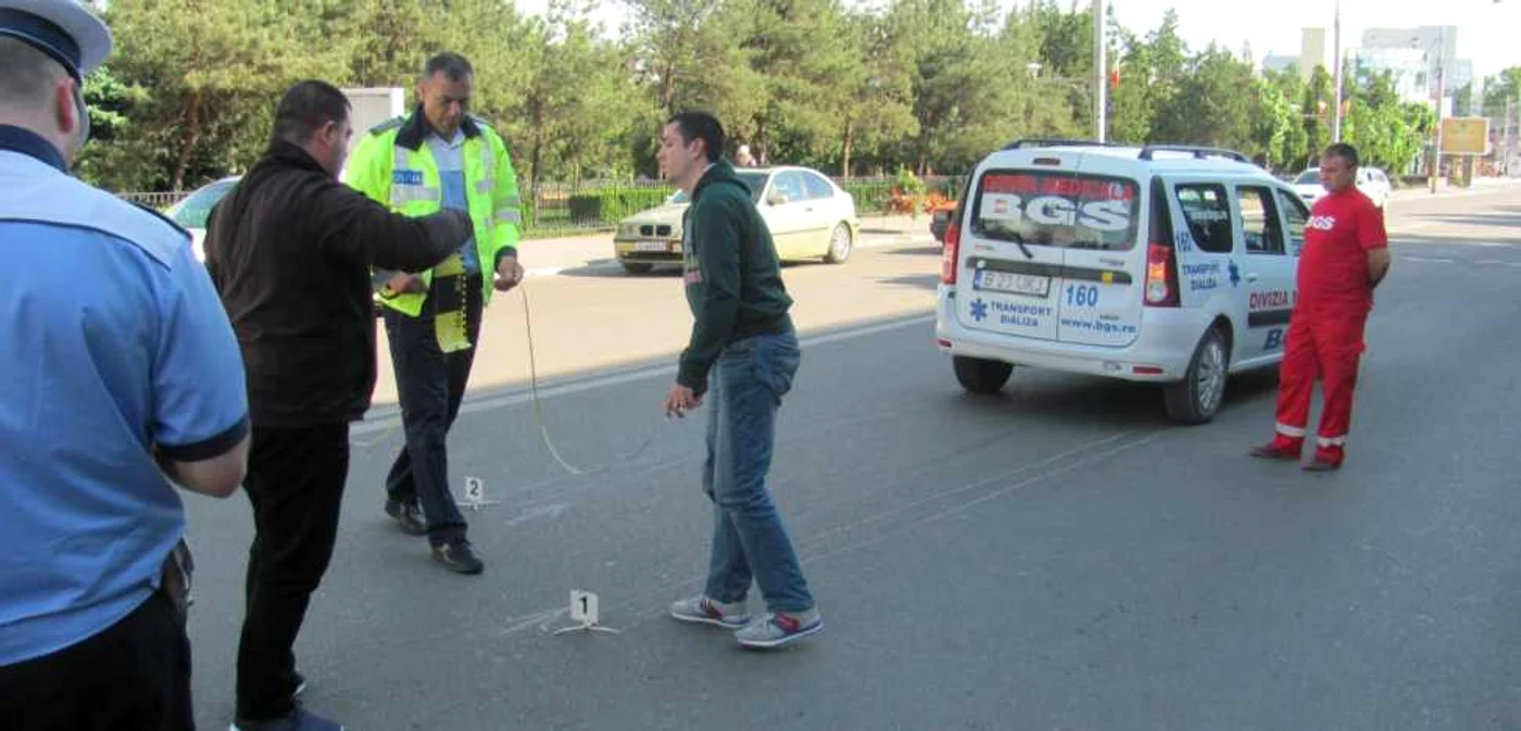 Accident cu două victime în centrul Bârladului FOTO Sabina Ghiorghe
