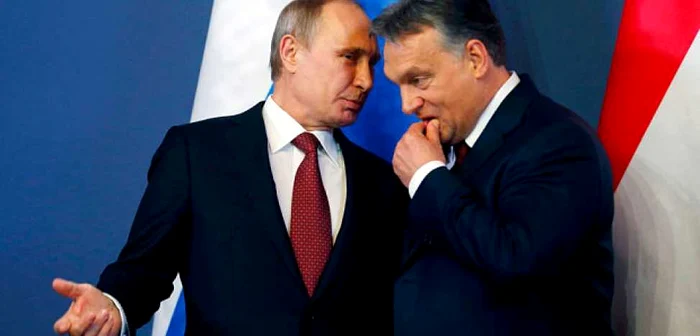 Vladimir Putin (stânga) a efectuat o vizită de stat în Ungaria săptămâna aceasta, în cadrul căreia a discutat mai multe ore cu Viktor Orbán. FOTO AP