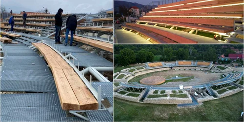 Amfiteatrul din Ulpia Traiana Sarmizegetusa  Colaj Adevărul, CJ Hunedoara jpg