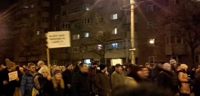 Imagine de la protestul de joi seara, de la Cluj FOTO Adevărul