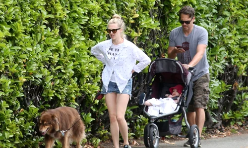 *EXCLUSIVE* Amanda Seyfried and her shirtless husband Thomas Sadoski go for a family walk jpeg