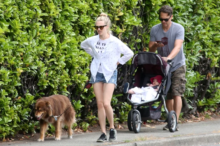 *EXCLUSIVE* Amanda Seyfried and her shirtless husband Thomas Sadoski go for a family walk jpeg